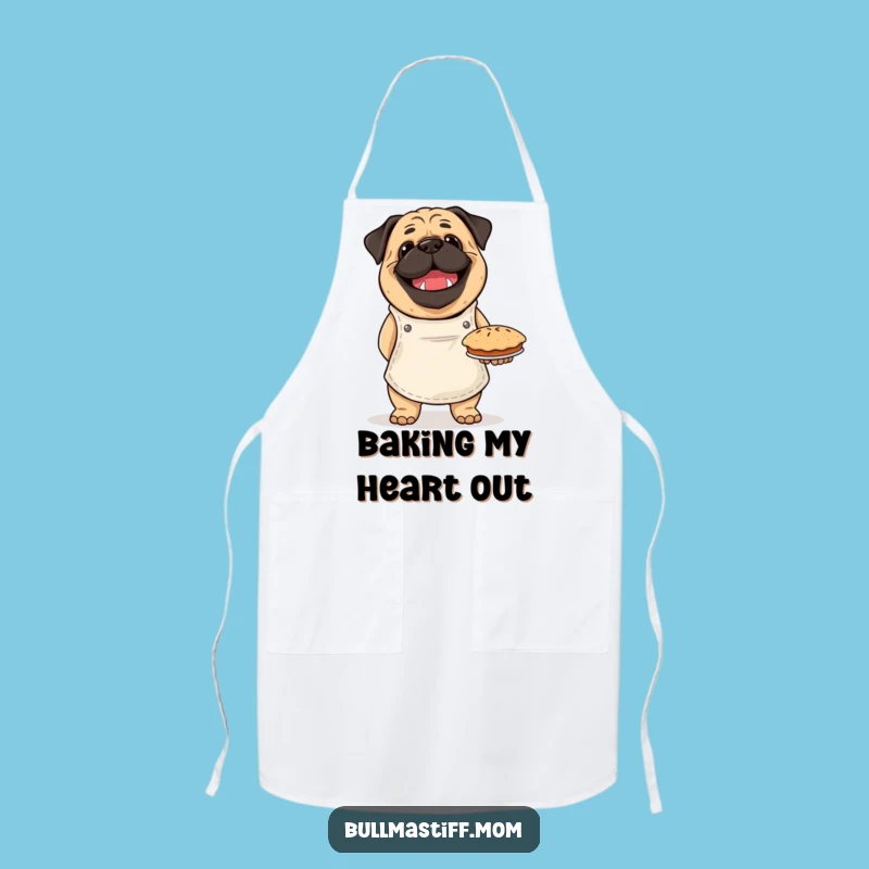 Funny Bullmastiff Chef Apron: Proud Pie Baker, Humorous Kitchen Gift