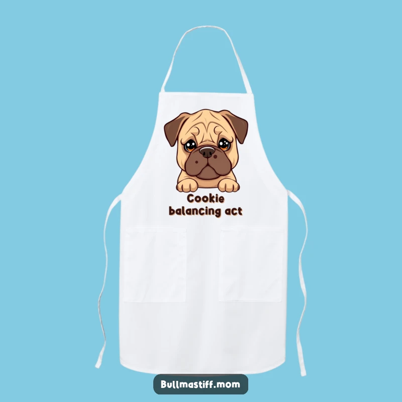 Funny Bullmastiff Baker Apron: Soulful Eyes for Treats!