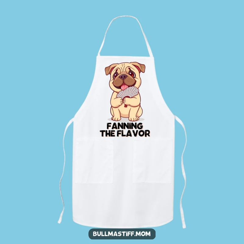Funny Bullmastiff Lace Fan Kitchen Apron: Cook with Canine Flair