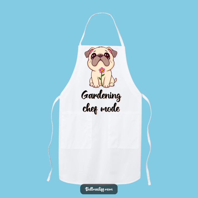 Floral Bullmastiff Kitchen Apron - Sweet Dog Lover Gift for Bakers