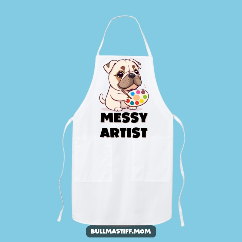 Funny Bullmastiff Artist Apron: Chef Up Some Masterpieces with Humor