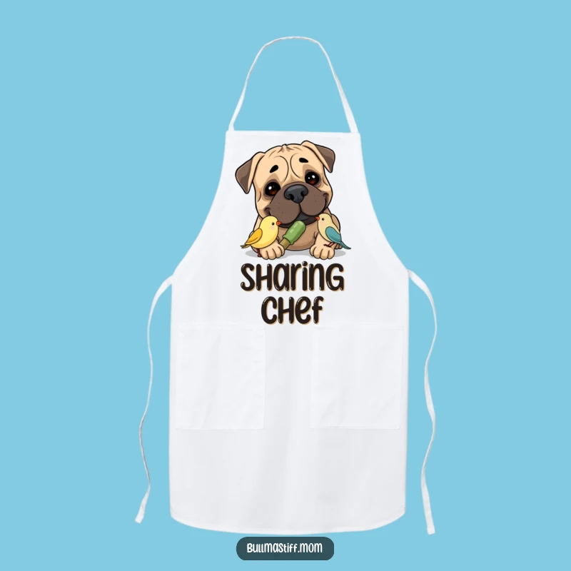 Funny Bullmastiff Bird Apron: Stylish Gentle Kitchen Accessory, Perfect Funny Gift