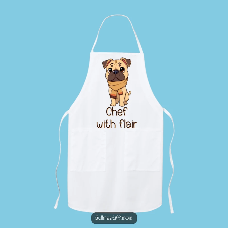 Funny Bullmastiff Chef Apron: Cook with Sophistication and Canine Charm
