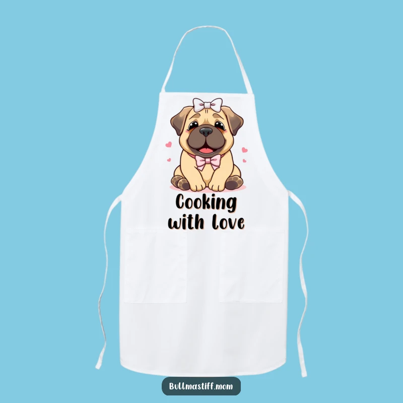 Funny Bullmastiff Hug Apron: Kitchen Fun for Dog Lovers and Bakers