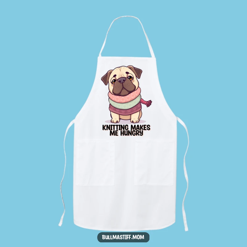 Funny Bullmastiff Knitting Apron: Chef Dog's Cozy Kitchen Gift