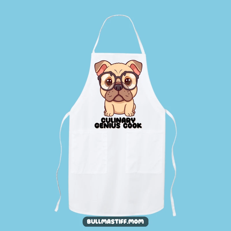 Funny Bullmastiff Scholar Apron: Cook with Contemplation and Canine Charm