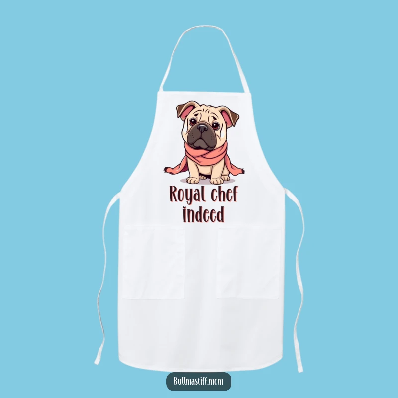 Funny Regal Bullmastiff Apron: Majestic Chef Dog for Kitchen Dignity