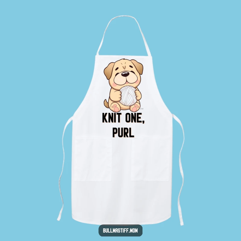 Funny Bullmastiff Craft Apron: Keep Clean While Crafting with Canine Cheer