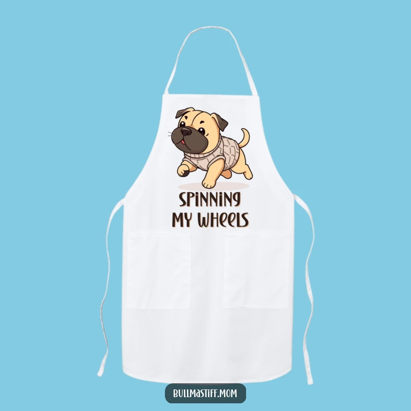 Funny Bullmastiff Sweater Apron, Playful Kitchen Companion, Hilarious Gift