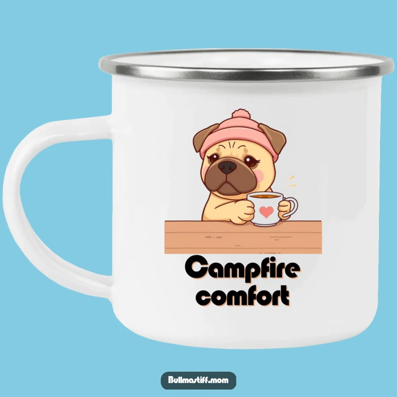 Bullmastiff Warm Hat Camping Mug - Funny Outdoor Tea Lover Gift