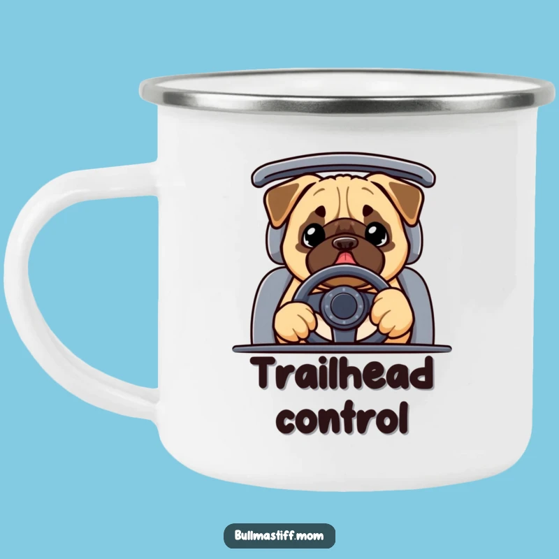 Funny Bullmastiff Camping Mug: Outdoor Adventures with a Hilarious Dog