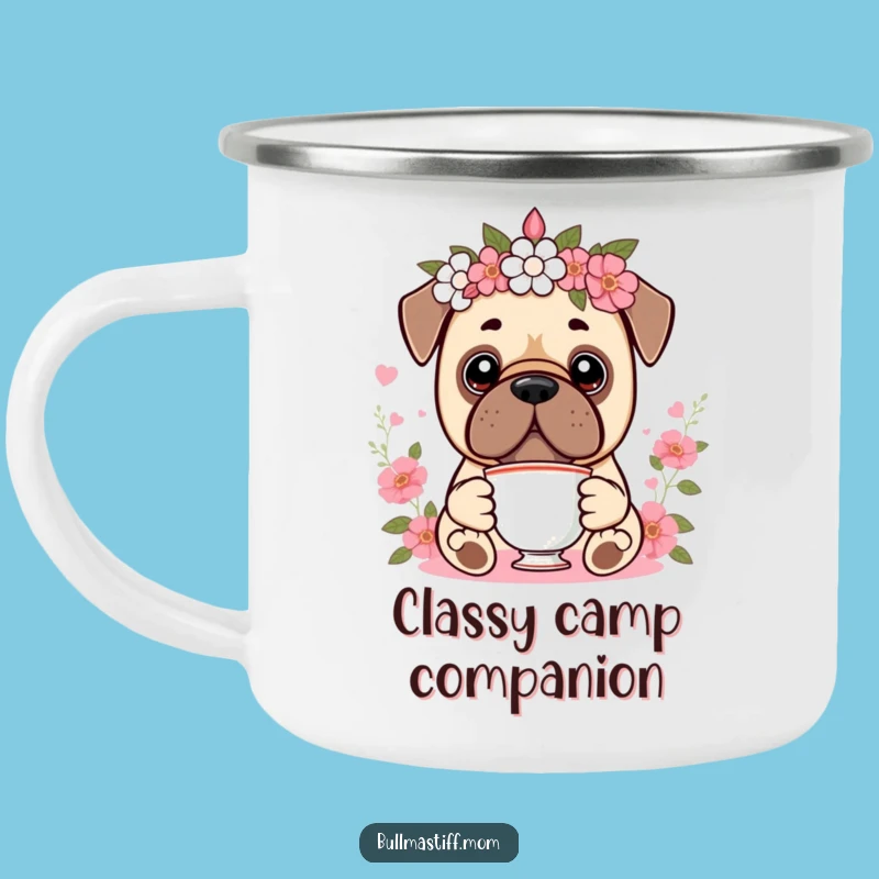 Funny Kawaii Bullmastiff Tea Camping Mug: Royal Outdoor Sip
