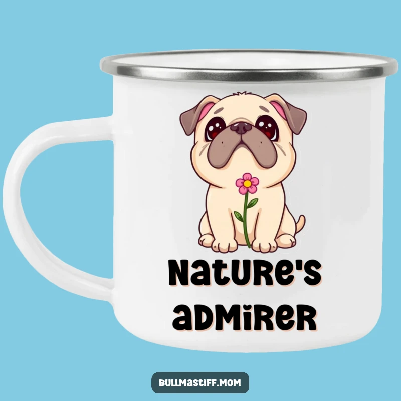 Bullmastiff Flower Camping Mug - Sweet Outdoor Dog Lover Gift