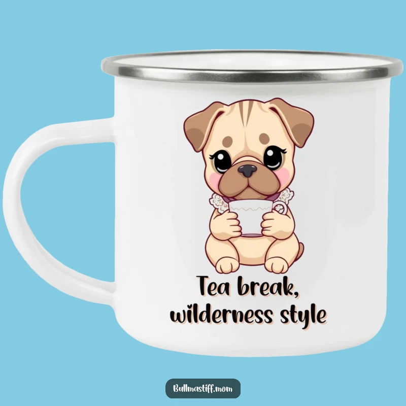 Funny Bullmastiff Camping Mug: Durable Dog Lover Cup for Adventures