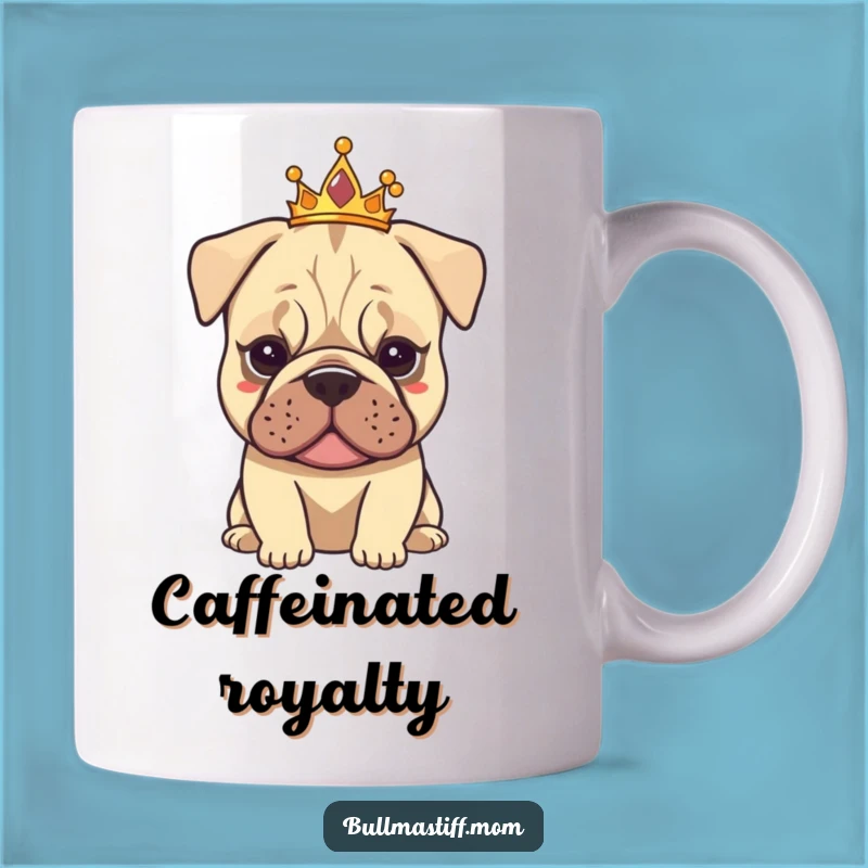 Funny Tiarad Bullmastiff Mug: Elegant Dog Lover Gift for Her