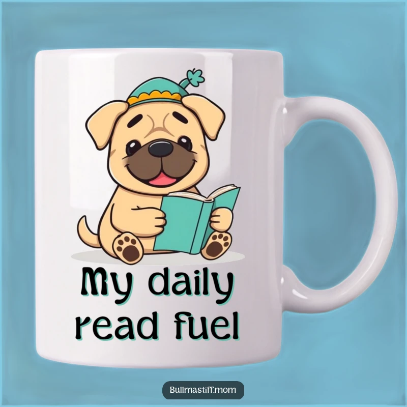 Funny Bookish Bullmastiff Mug: Smart Dog Lover's Hilarious Funny Gift