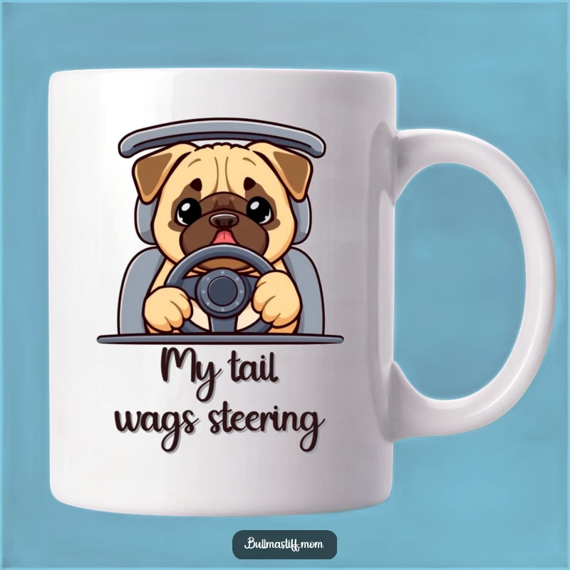 Funny Bullmastiff Driving Mug: A Hilarious Gift for Dog Lovers