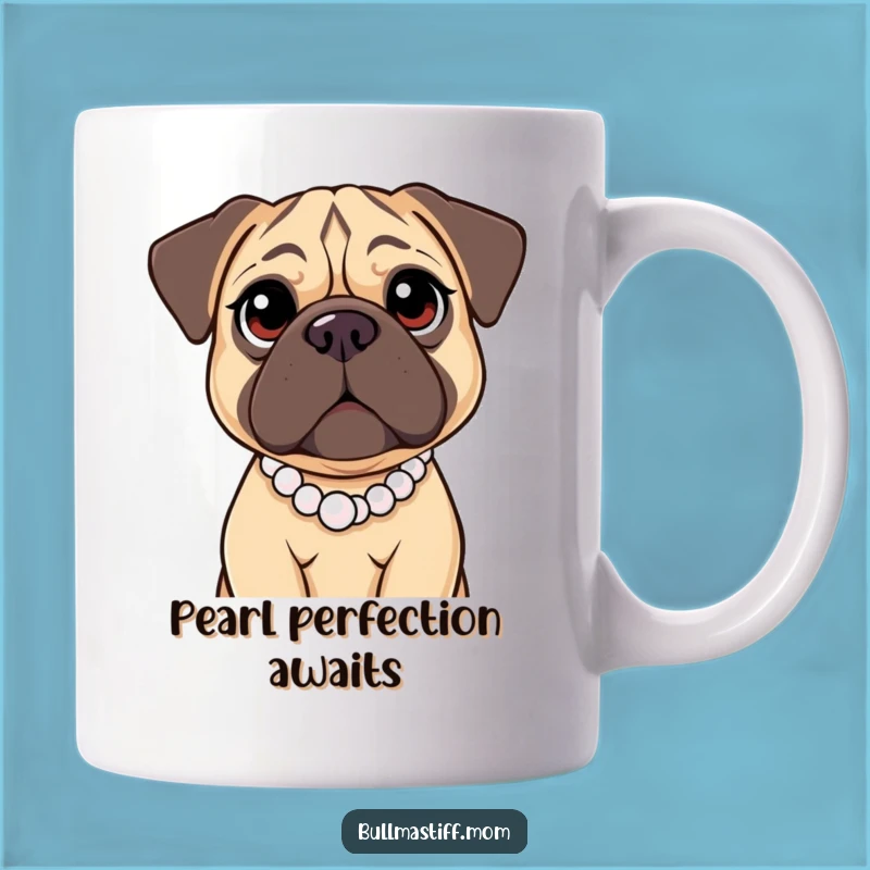 Funny Bullmastiff Pearl Necklace Mug: Kind Dog Gift for Dog Lovers