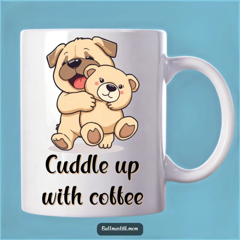 Funny Bullmastiff Teddy Bear Mug: Joyful Hugs from a Gentle Giant