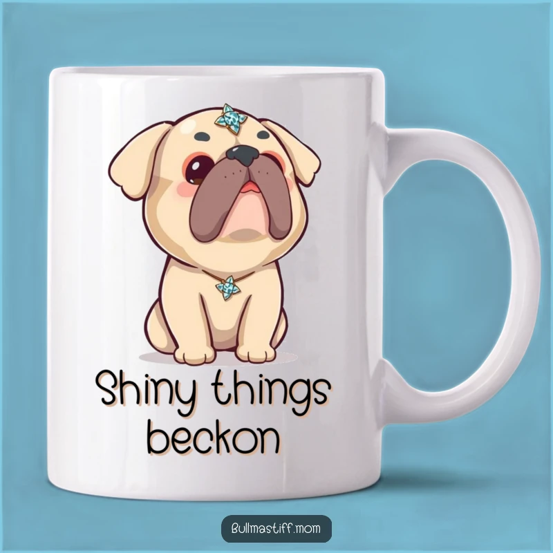 Funny Kawaii Bullmastiff Brooch Mug: Cute Dog Lover's Funny Gift