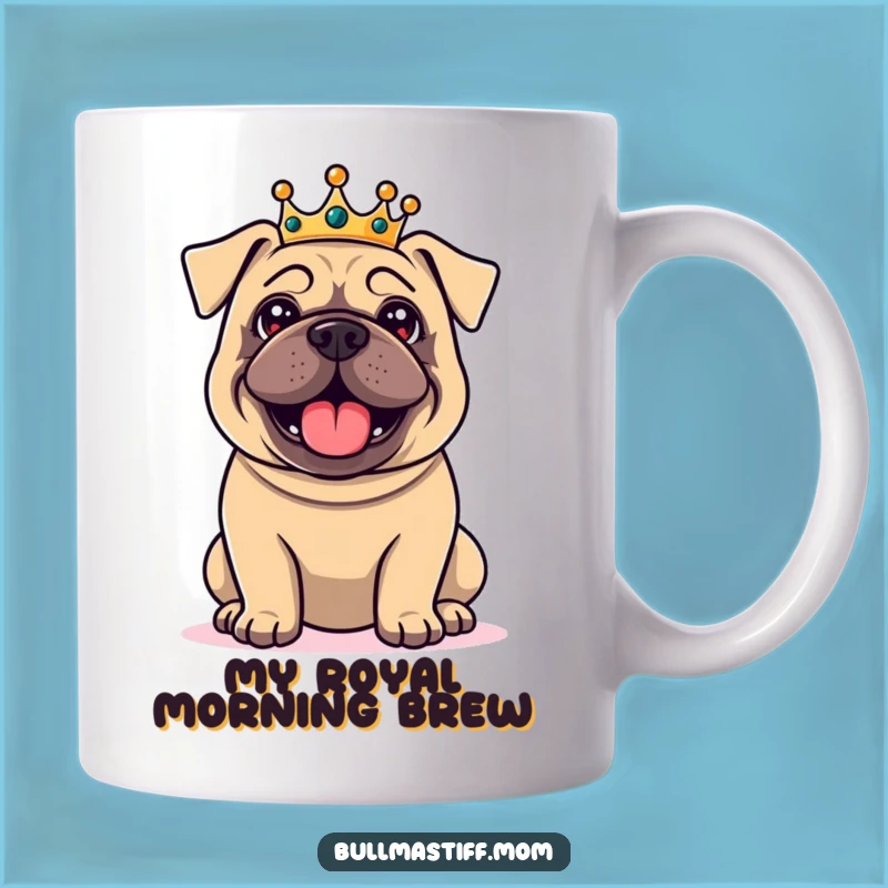 Funny Regal Bullmastiff Mug - A Hilarious Royal Dog Gift for Crowned Canines