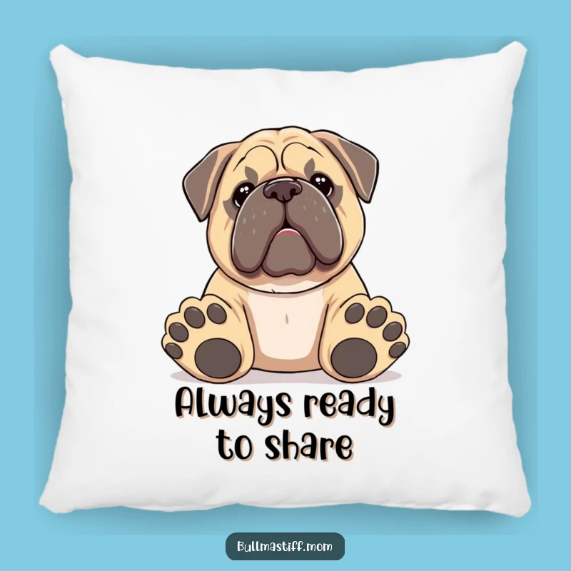 Funny Big Paws Bullmastiff Pillow: Soft Dog Toy Accent Pillow, Hilarious Gift!
