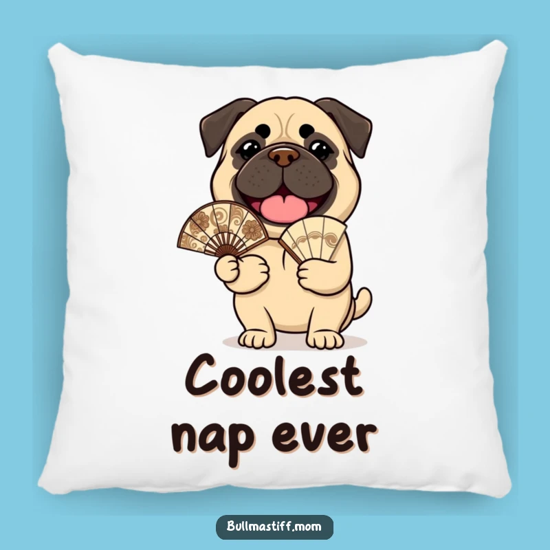 Funny Bullmastiff Pillow: Cheerful Fan, Cozy & Joyful Decor Gift