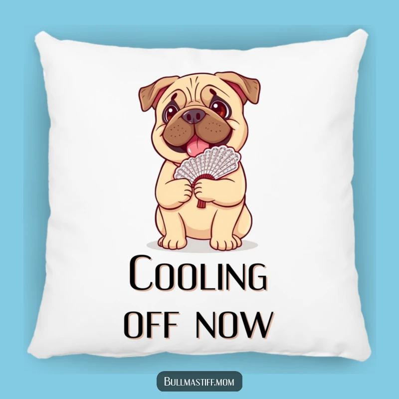 Cozy Funny Bullmastiff Lace Fan Pillow: Cuddle Up with Canine Whimsy