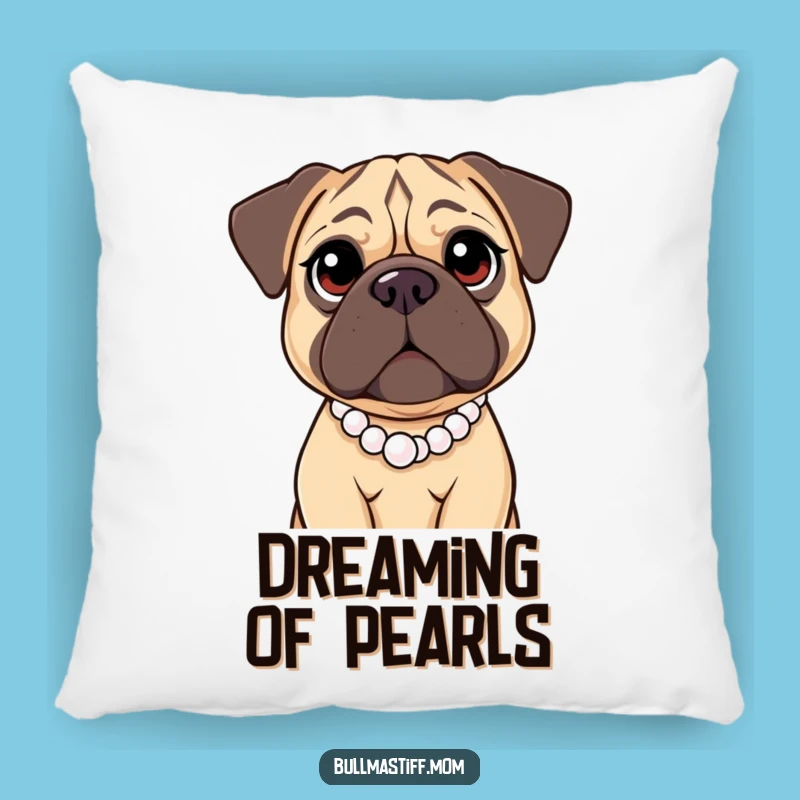 Cozy Funny Bullmastiff Pearl Pillow: Gentle Comfort for Your Home