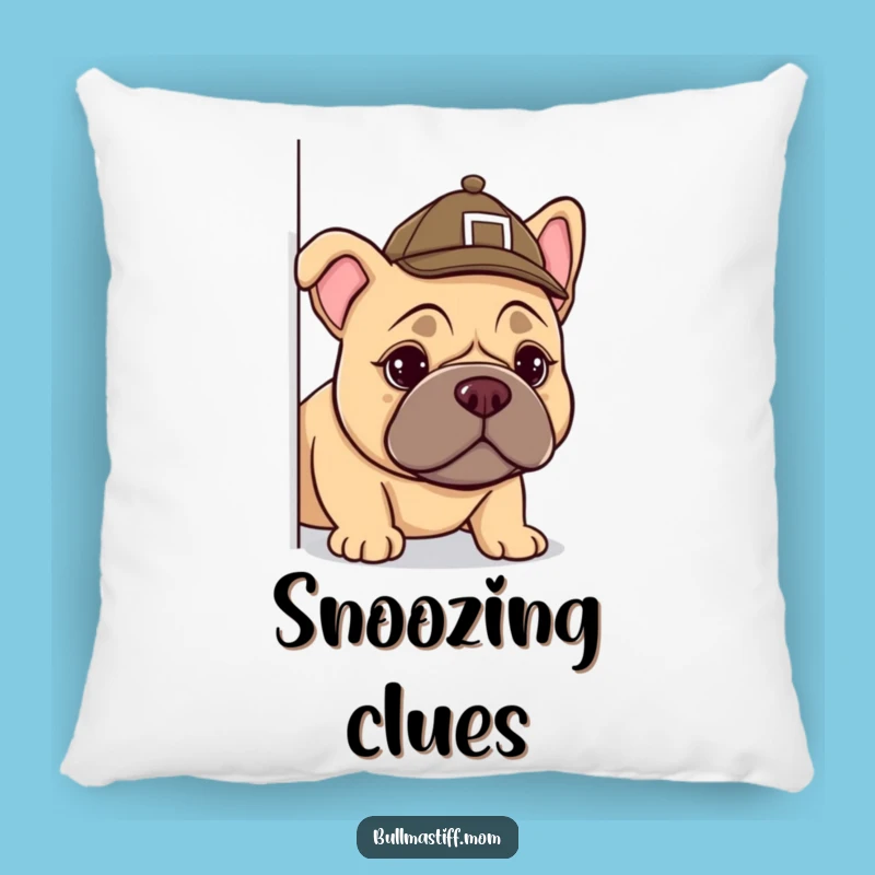 Funny Bullmastiff Detective Pillow - Cozy Comfort for Mystery Lovers Gift