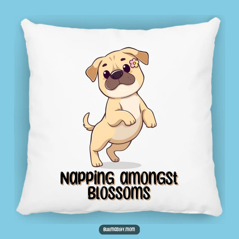 Funny Bullmastiff Flower Ear Pillow: Chic Comfort for Dog Lovers' Homes