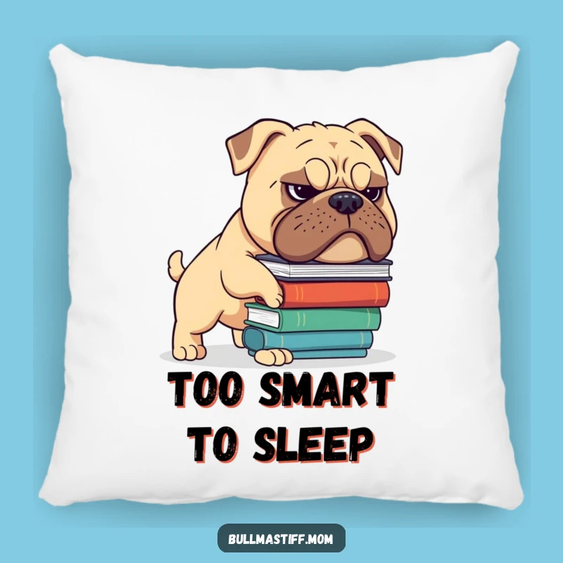 Funny Bullmastiff Book Balance Pillow: Grimace Comfort, Hilarious Study Accent, Perfect Gift
