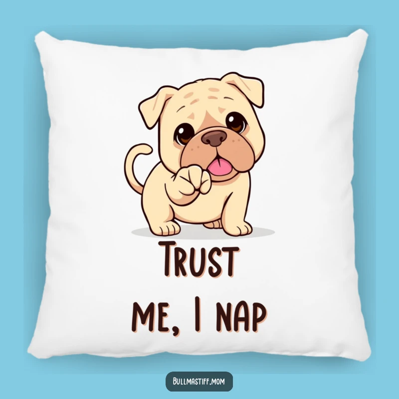 Funny Bullmastiff Handshake Pillow: Wagging Tail Comfort, Hilarious Dog Accent, Perfect Gift