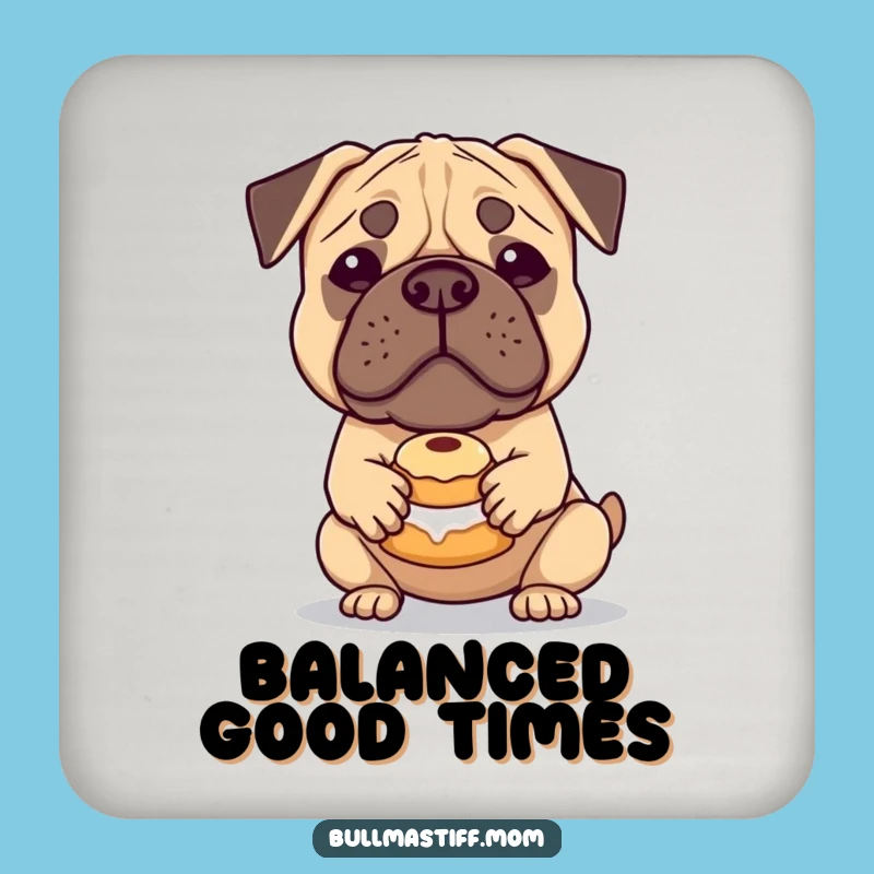 Funny Bullmastiff Pastry Coaster: Protect Surfaces with Dog Humor, Funny Gift