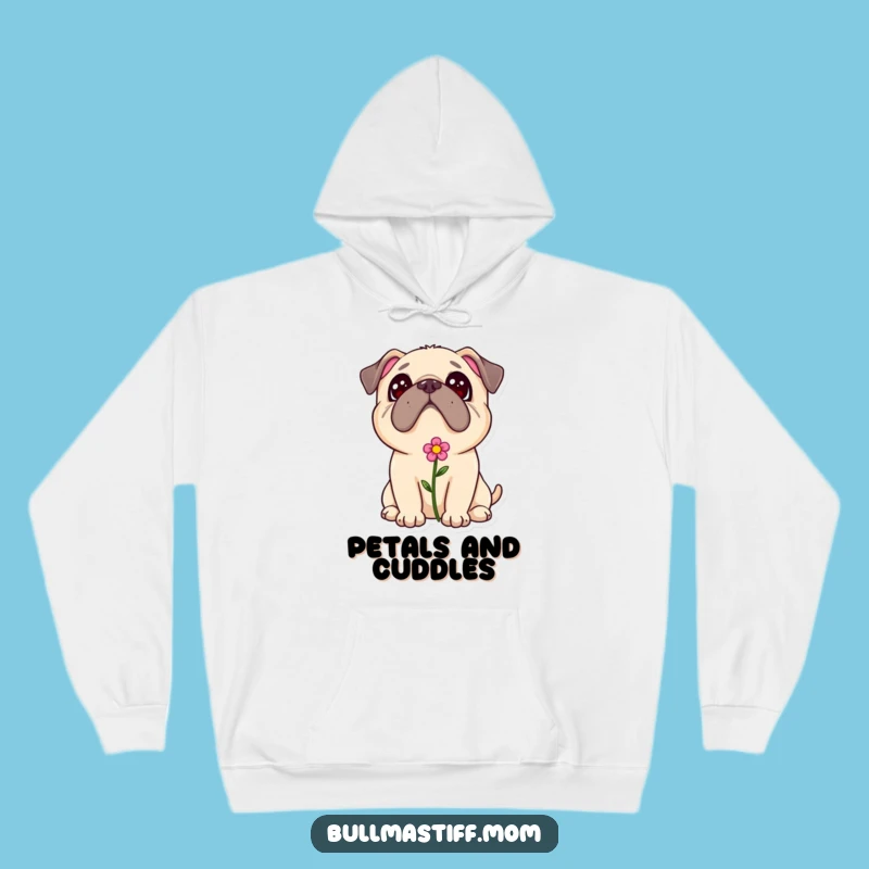 Cozy Bullmastiff Flower Hoodie - Adorable Dog Lover Gift for Affection