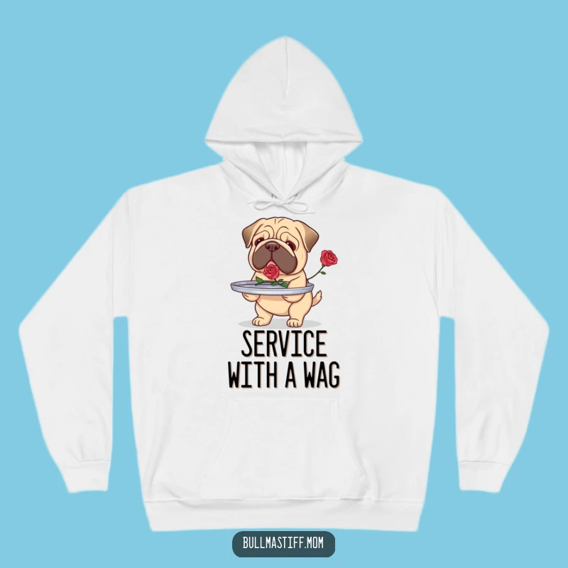 Cozy Funny Bullmastiff Rose Bearer Hoodie: Warm Dog Lover Sweatshirt
