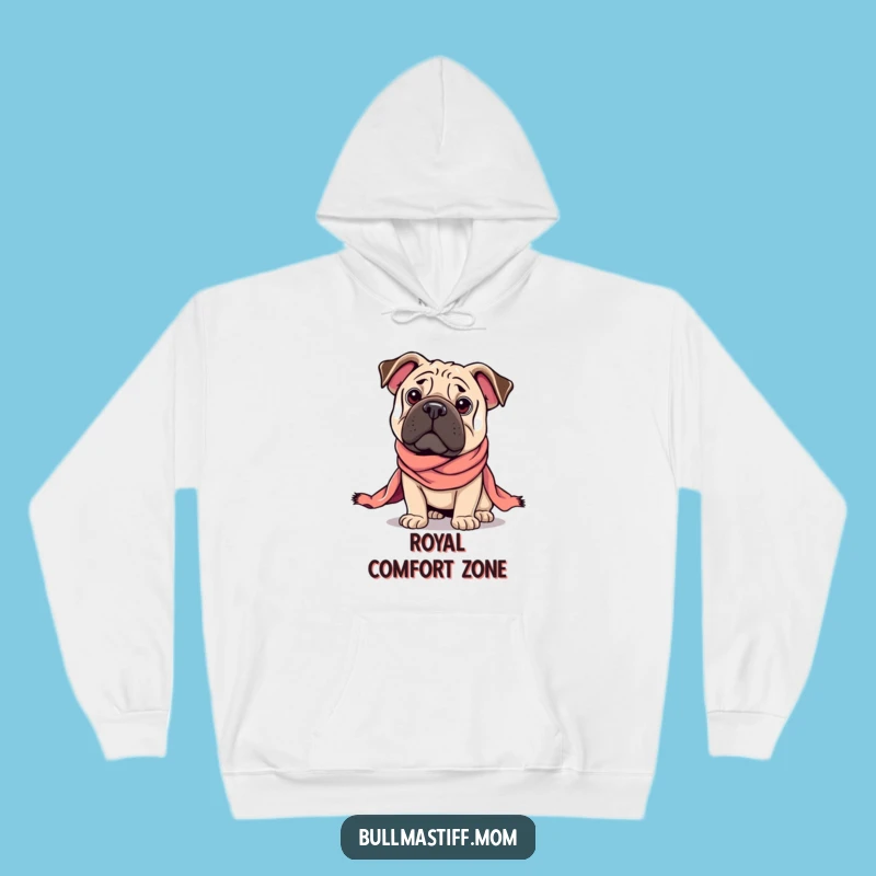 Cozy Funny Regal Bullmastiff Hoodie: Warm Majestic Dog Sweatshirt