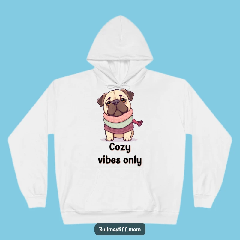 Funny Bullmastiff Knitting Hoodie: Warm & Cozy Dog Lover Gift