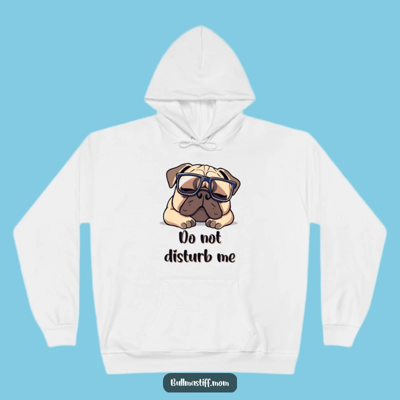 Funny Bullmastiff Oversized Glasses Hoodie, Cozy Nap Design, Perfect Gift
