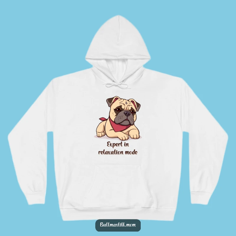 Funny Bullmastiff Bandana Hoodie: Cozy Dog Lover Sweatshirt, Perfect Chill Gift!