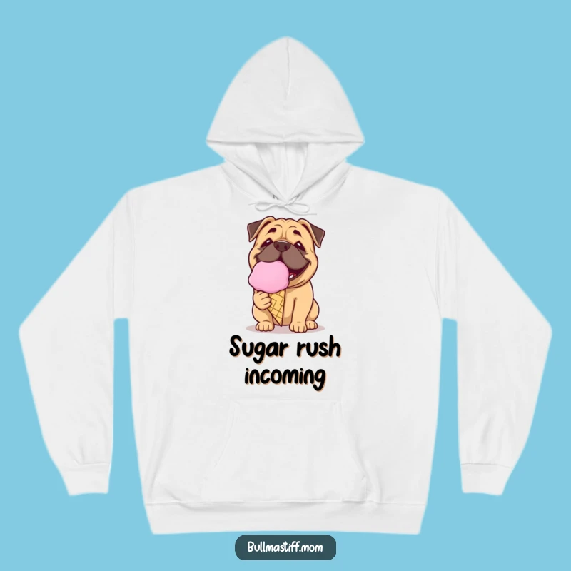 Funny Ice Cream Bullmastiff Hoodie: Cozy Summer Dog Sweatshirt, Perfect Gift!