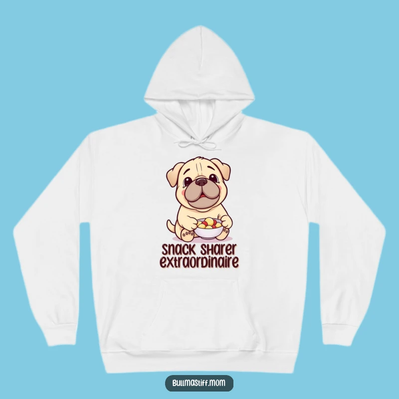 Funny Treat-Giving Bullmastiff Hoodie: Cozy Generous Dog Apparel, Perfect Funny Gift