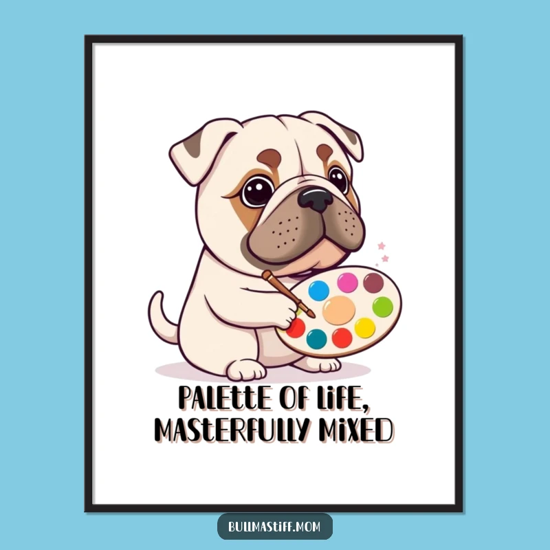 Free Printable Bullmastiff Wall Art: Funny Dog Painting Decor Downloadable for Art Lovers!