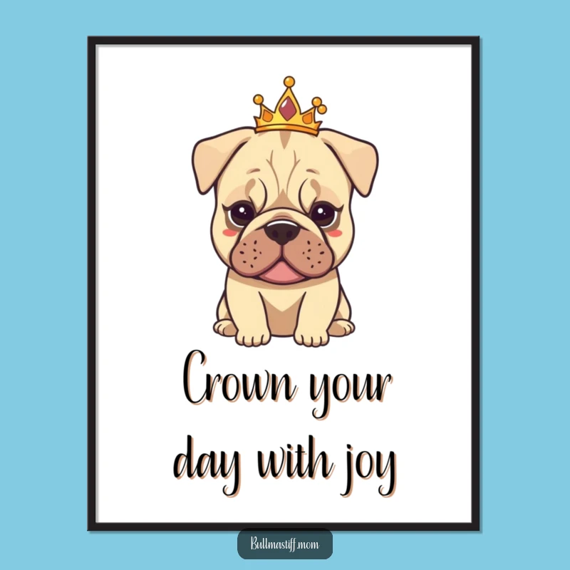 Free Printable Wall Art: Tiarad Bullmastiff - Elegant & Calm Downloadable Decor