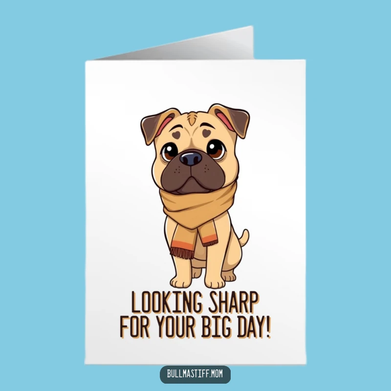 Free Printable Sophisticated Bulldog Scarf Birthday Card - Funny Downloadable Gift