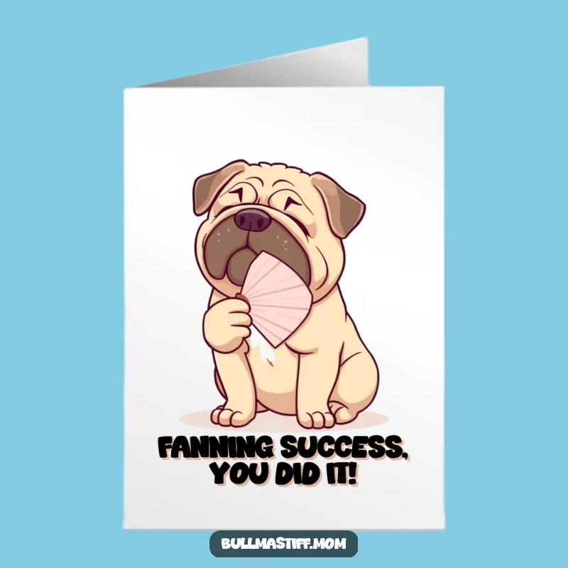 Free Printable Congrats Card: Elegant Bullmastiff Fan - Humorous Downloadable Gift