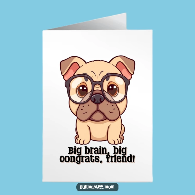 Free Printable Pondering Bulldog Congrats Card - Humorous Downloadable Gift