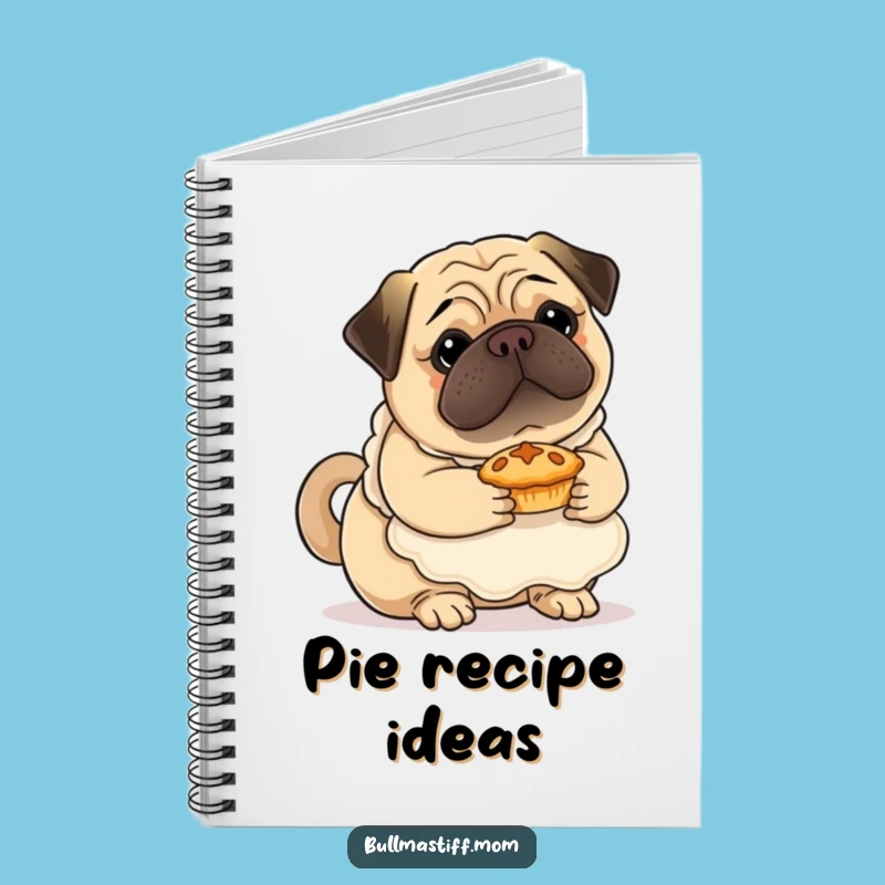 Funny Bullmastiff Baker Notebook: Cute Dog Journal for Recipes