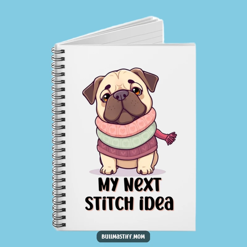 Funny Bullmastiff Knitting Notebook: Jot Down Ideas with Pups