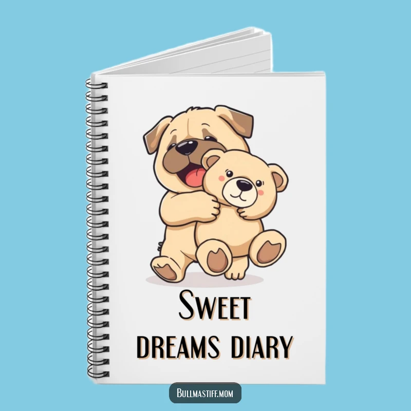 Funny Bullmastiff Notebook: Jot Down Happy Thoughts with a Joyful Dog